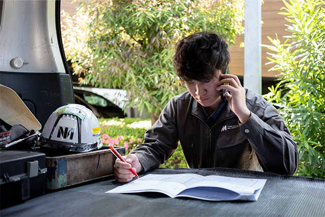 現場での業務連絡