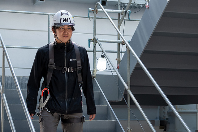 現場へ出向き、施工管理管理を行います。